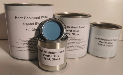Pastel Blue Heat Resistant Paint, Radiators, Vehicles, Metal Free Postage