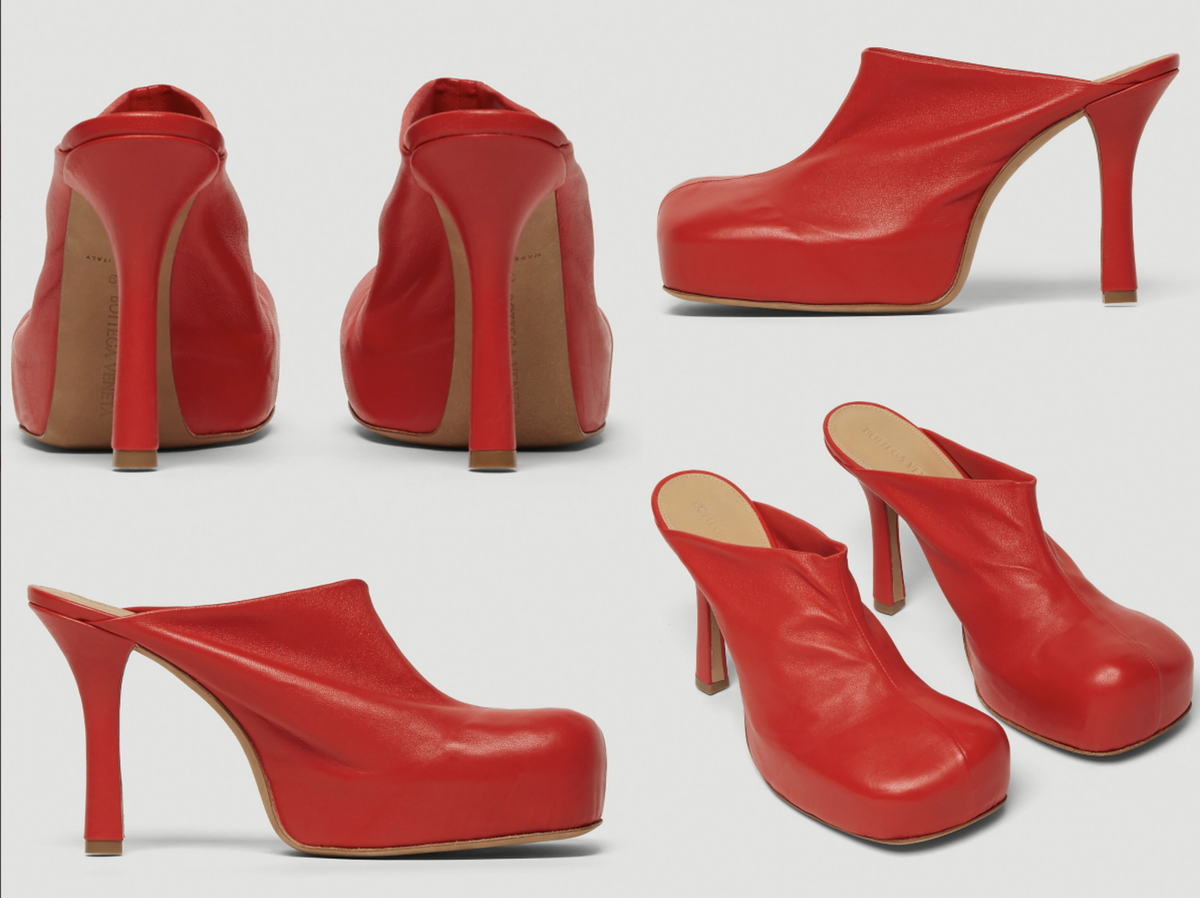 bottega veneta shell up 革靴 Bottega Veneta BV Bold Mules Dot Heels Pumps Shoes Moccasins