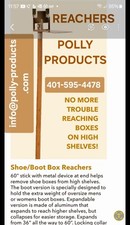 Shoe Box Shelf Reacher Pole from Polly Products PRS Tru-Shape tm Footwear goods