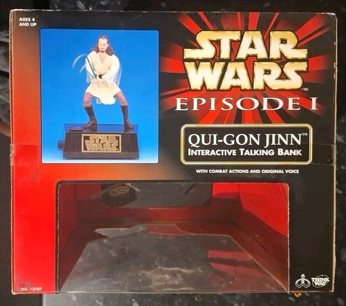 🔥 Star Wars Episode 1 QUI-GON JINN Interactive Talking Bank - Thinkway Toys - Picture 7 of 10