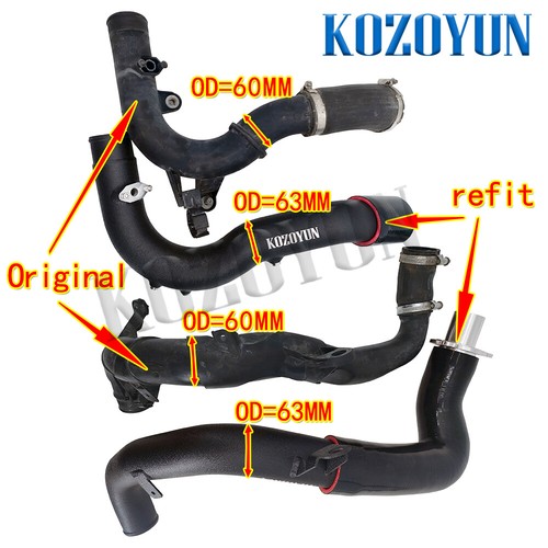 Intercooler Charge Pipe intake pipe For Audi A3 S3 VW Golf GTI R MK7 EA888 2.0T - Picture 5 of 12