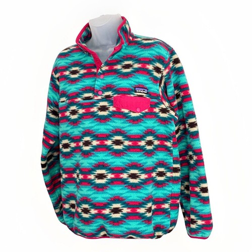 Patagonia Synchilla Medium Fleece RETIRED Wild Desert Aztec Turquoise Pink - Bild 2 von 14