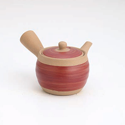 Japanese teapot - SOZAN / RED - 380 cc ml - stainless steel net - Japanese kyusu