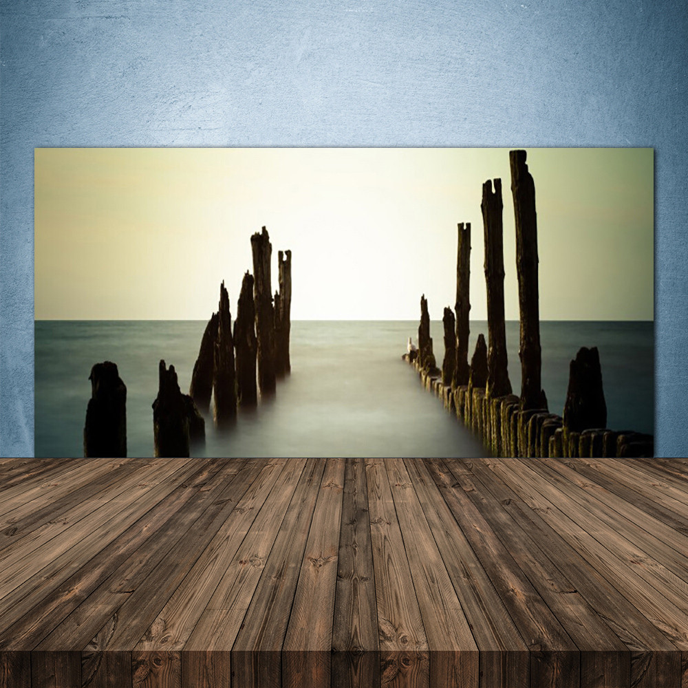 Crédence de cuisine en verre Securit 140x70 cm avec panorama marin