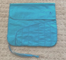 Birks Blue Anti-Tarnish Silverware Storage Tie-Roll Pouch 1970's
