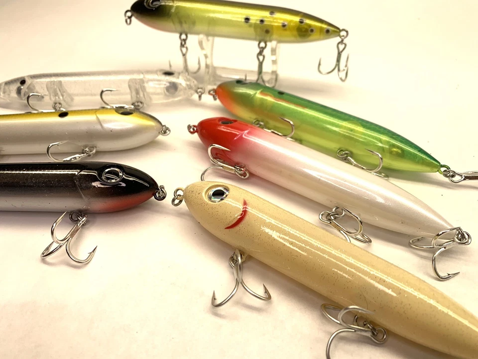 7 señuelos de pesca Heddon Super Spook Topwater para agua salada y dulce. Personalizado Foto 2 de 4
