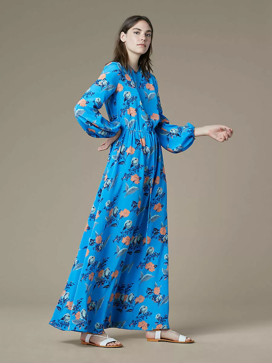 Dvf silk shop maxi dress