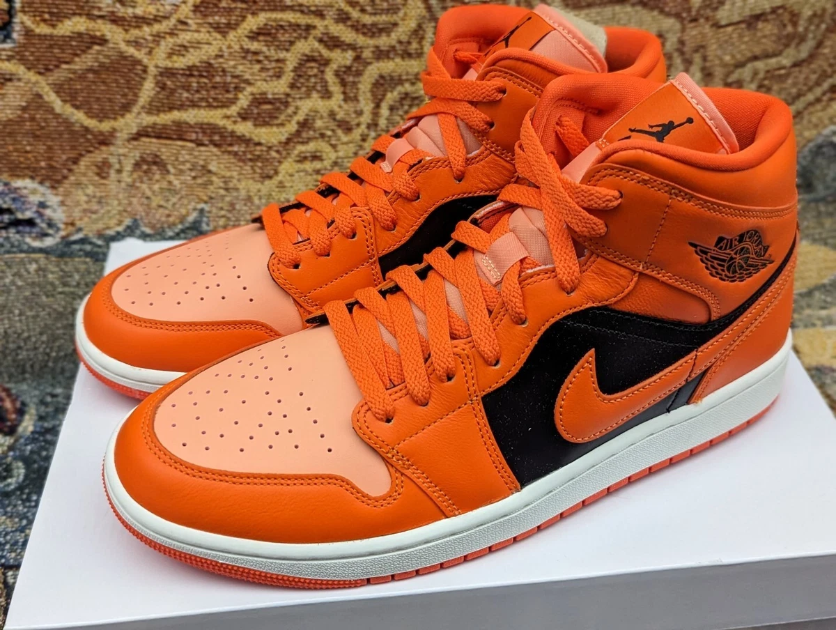 WMNS AIR JORDAN 1 MID RUSH ORANGE