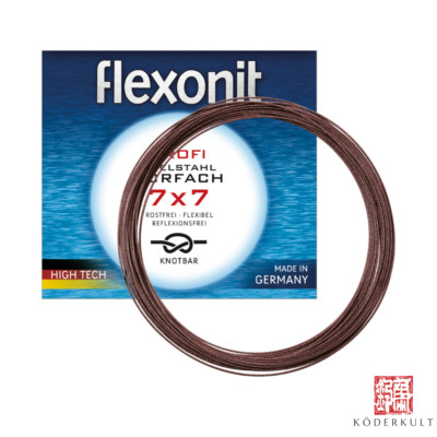 Flexonit 7x7 10 Meter knotbares Stahlvorfach 0.27 0.36 0.45 0.54mm BLITZVERSAND