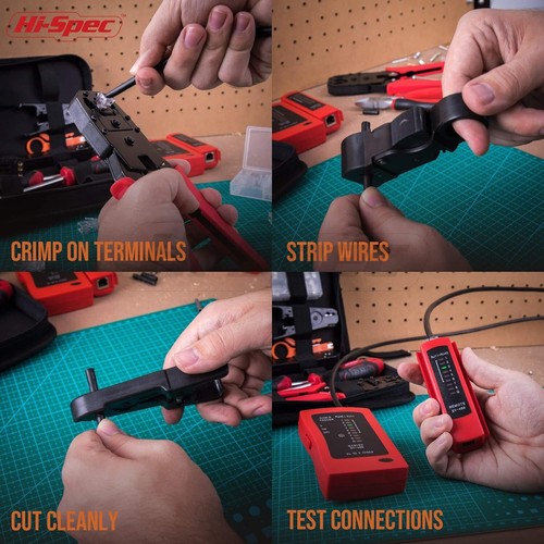 Comprehensive 9-Piece Cable Testing Tool Set - Includes Crimper & Punch Down - Picture 8 of 9