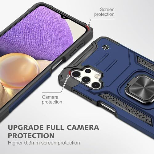 Galaxy A32 5G Case, Samsung A32 5G Case with HD Screen Protector, 360°Military - Picture 3 of 6