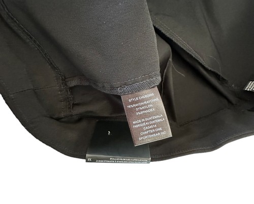 Jules & Leopold Women's Pull-On Slim Leg Capri Length Pants Plus Size 3X Black - Picture 4 of 8