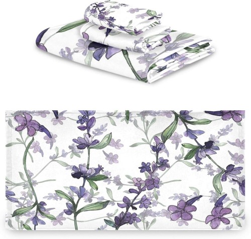 Soft & Absorbent 3-Piece Floral Towel Set - Luxurious Bath Towels for Home - Picture 4 of 9