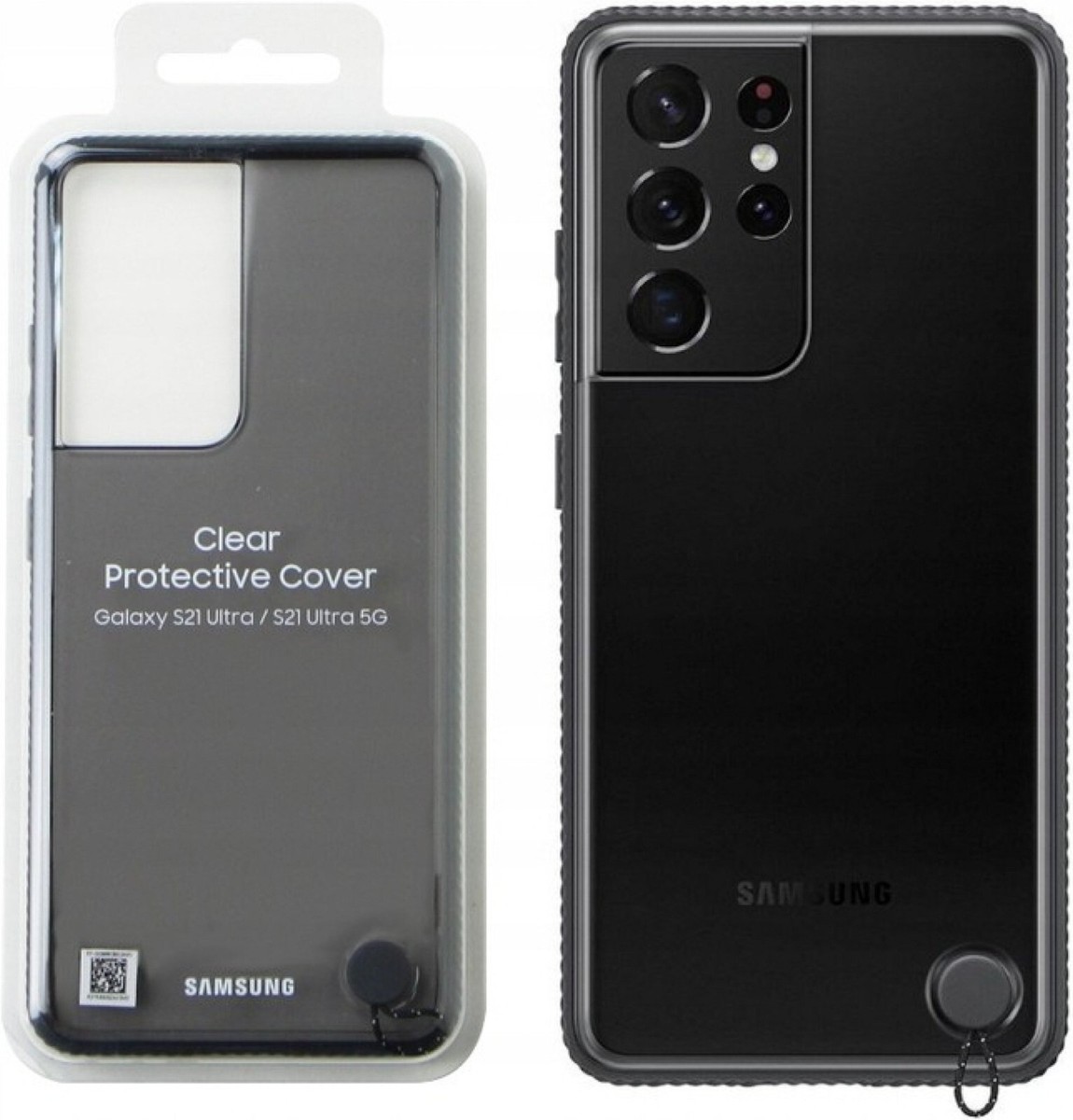 Official Official Samsung Galaxy S21 Ultra Clear Protective Case Black  EF-GG998C