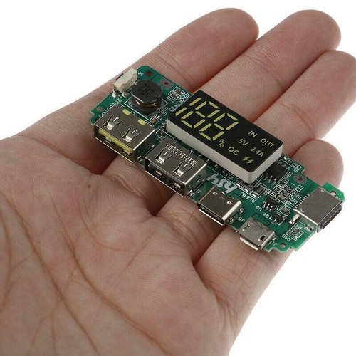 Banco de Alimentación Móvil LED Doble USB 5V 2.4A Micro/Tipo-C USB 18650 Módulo de Carga - Imagen 9 de 9