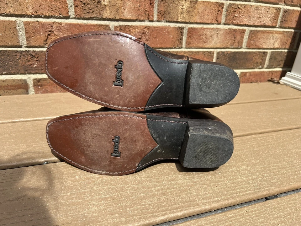 Laredo Women Cora Boots 9.5 Brandy 52034 Brown Studded Square Toe Leather - Изображение 4 из 4