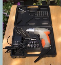 Cordless Electric Screwdriver Drill Power Tool Kit w/ Rechargeable Battery