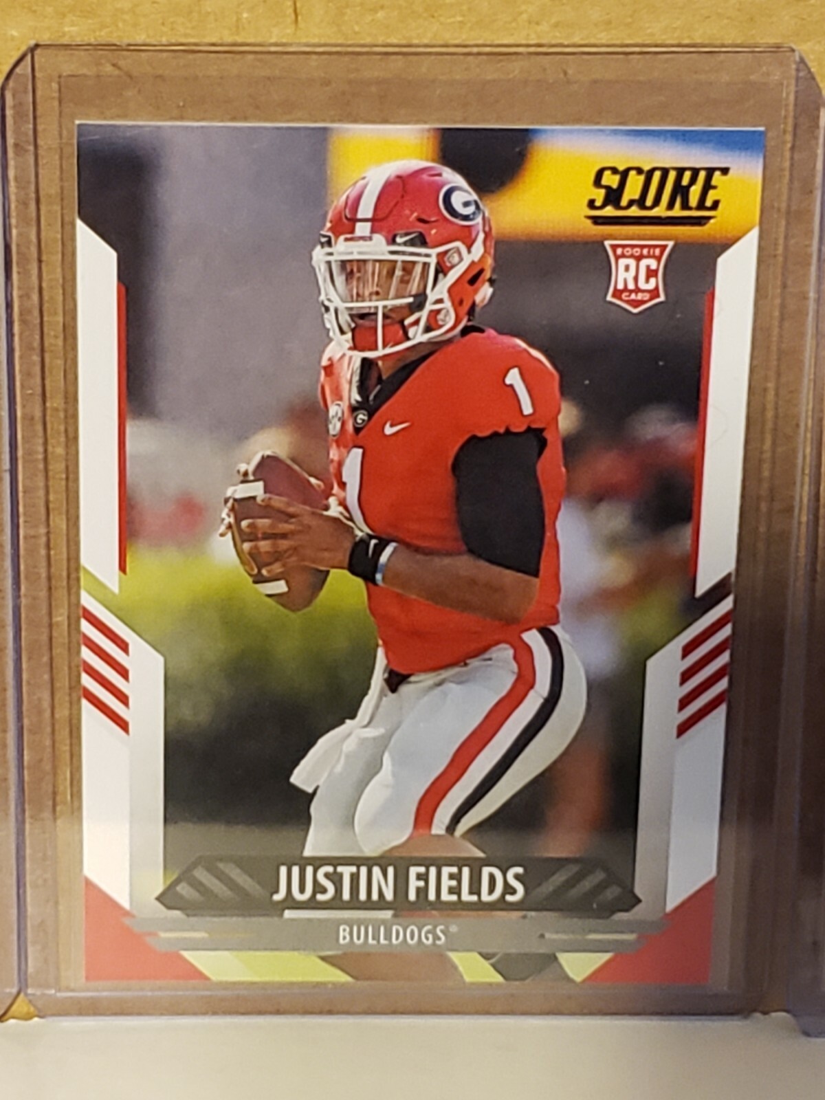 Justin Fields 2021 Score Rookie Card No. 360 Chicago Bears Quarterback