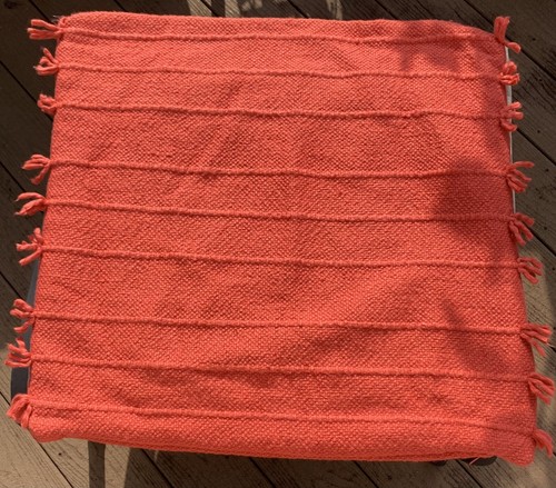 Magaschoni Home Copricuscino 2 Accenti Lancio Terracotta Arancione Frange 24x24" - Foto 10 di 16