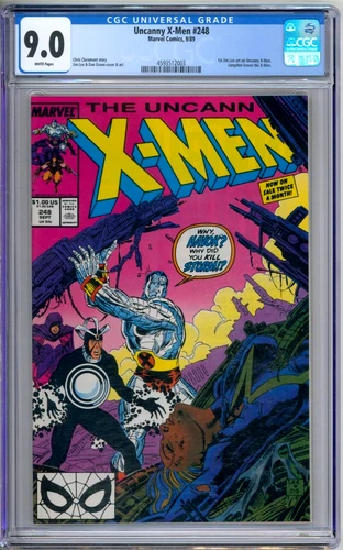 Uncanny X-Men 248 CGC Graded 9.0 VF/NM Jim Lee Marvel Comics 1992