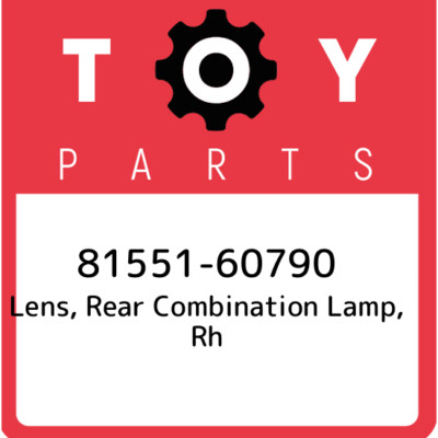 81551-60790 Toyota Lens, rear combination lamp, rh 8155160790, New ...
