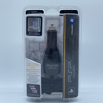 Power A Sony PlayStation Portable/PSP Car Charger 6.5  NEW/SEALED 1000/2000/3000