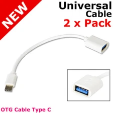 Short 7 inch Standard USB A to Type-C Cable External HD Charger Data 2 Pack