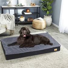 Memory Foam Extra Large Dog Bed Orthopedic Washable Mattress w/ Anti-Slip Bottom