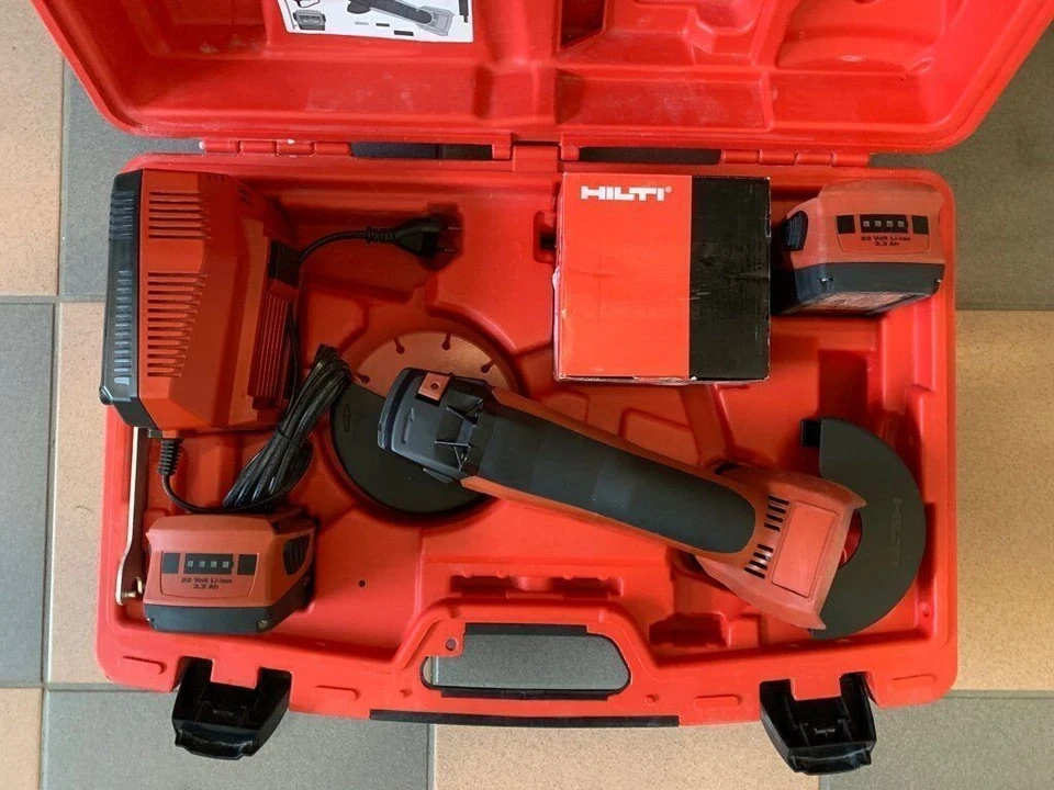 Hilti AG 125-A22 Akku Winkelschleifer +Akkus +Ladegerät +Zubehör - Bild 2 von 4