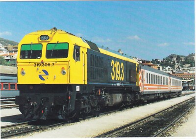 SPAIN       *     RENFE  Passenger  loco  # 319-306-7 with Coaches at Granada 