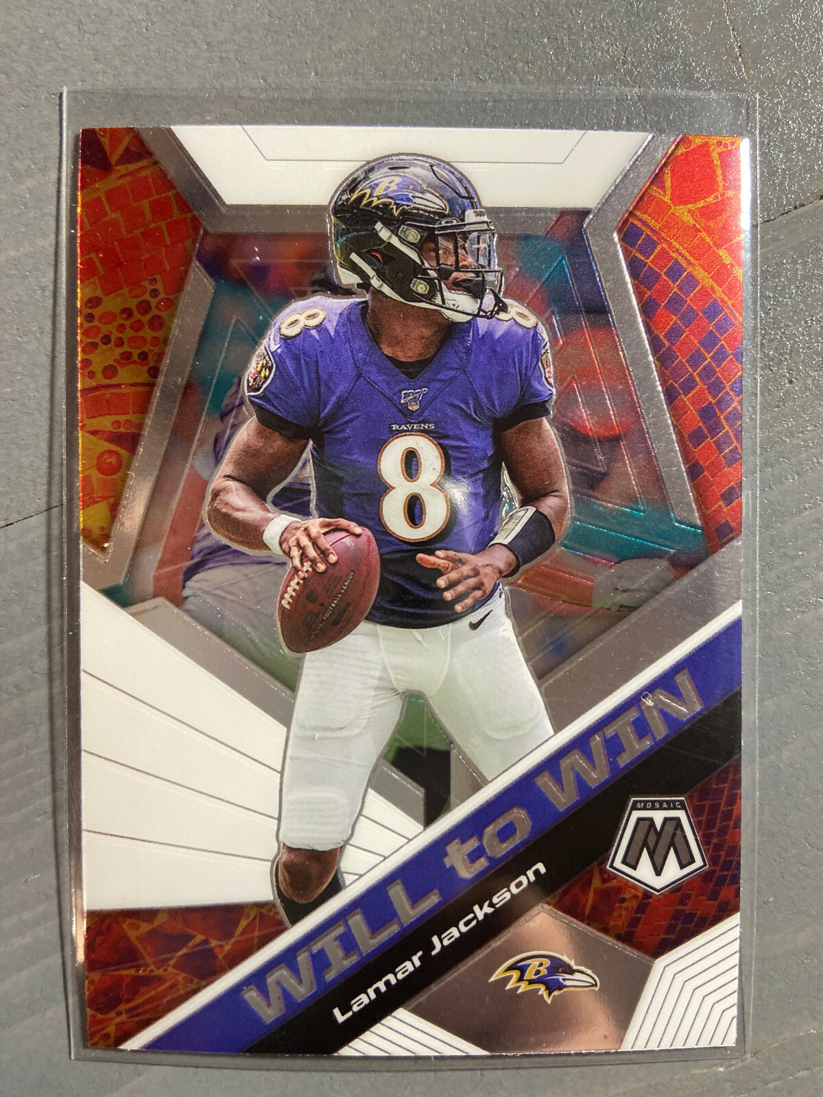 Lamar Jackson 2020 Panini Mosaic Will To Win #WW2 Ravens