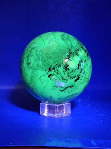 UV fluoreszierende Vulkan Achat Kristallkugel Quarzkristall Energie Heilung 1+ Pfund - Bild 9 von 21