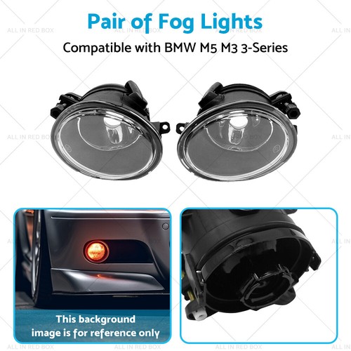 Pair Replacement Clear Fog Lights Lamps Suitable for 2001-2006 BMW E46 3-Series - Picture 10 of 10