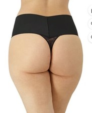 Flexees by Maidenform Ladies black Shapewear Tame Your Tummy Hugh Waist Thong 3X