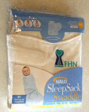 HALO Sleep Sack Swaddle Birth to 3 Months NIP Retro Advertising Freeport IL FHN