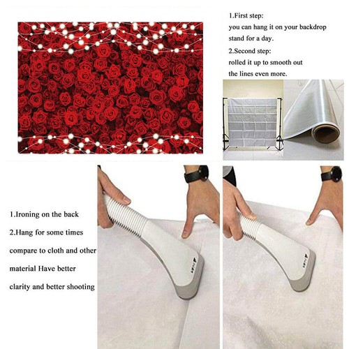 Fondo de pared realista con flor de rosa roja para boda cumpleaños día de la madre - Imagen 5 de 9