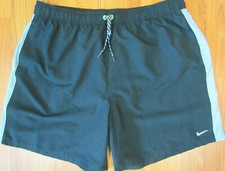 NIKE Mens LINED POLYESTER SWIM TRUNKS/ SHORTS BLACK EC Sz 2X-LARGE, XXL