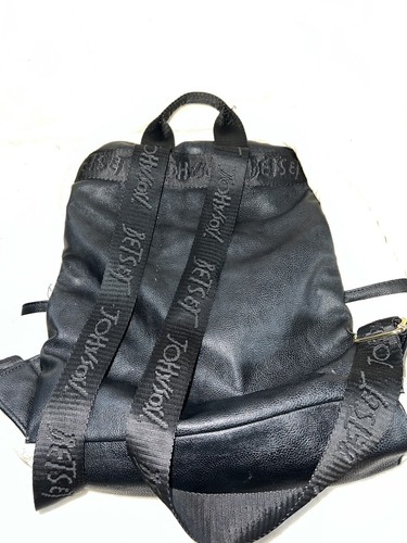 Betsey Johnson White Black Quilted Hearts School Travel Everyday Medium backpack - Picture 6 of 8