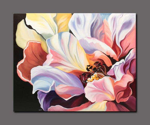 Cuadro acrílico original pintura flores pintura abstracta XXL arte moderno PINTADO A MANO - Imagen 8 de 8