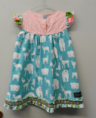 Matilda Jane Platinum Flutter Dress size 6 Christmas Polar Bear Deer Rabbit - Picture 5 of 8