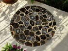 Agate Dining Round Table, Stone Top Coffee Table , Patio End Table, Home Decors
