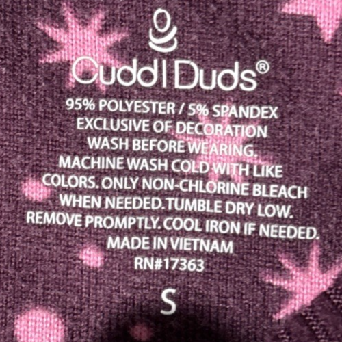 Set pigiama donna Cuddl Duds taglia S melanzana prugna viola stelle lune stravaganti - Foto 7 di 15