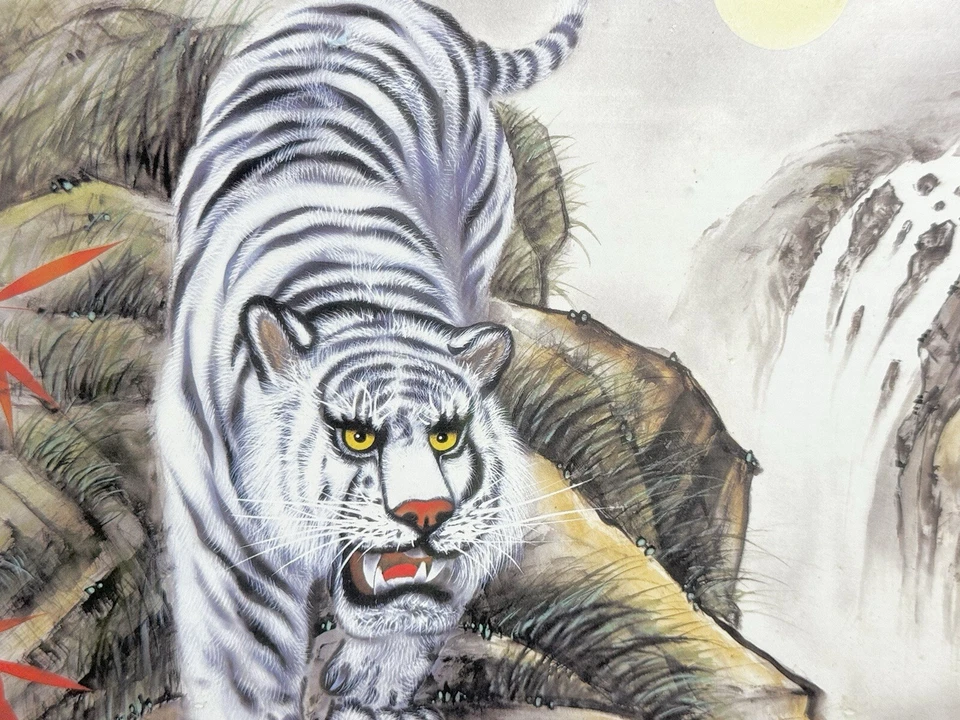 Rompecabezas Tigre Blanco para Buena Suerte 1000 Piezas BEVERLY Hecho en Japón Sellado Foto 3 de 4