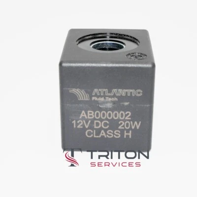 Atlantic Fluid Tech coil, part number AB000002, M7 class H, 12 VDC DIN