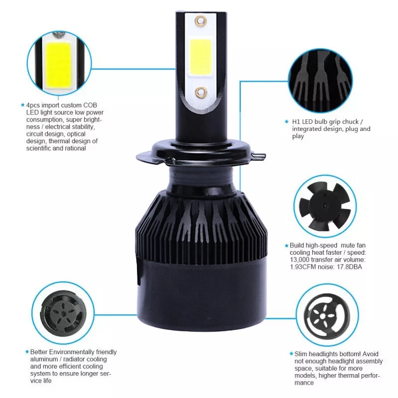 Combo faros LED + kit faros antiniebla 8000K para Mercedes-Benz R350 2006-2010 Foto 2 de 4