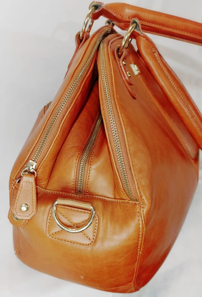 Isoki Madame Polly Double Zip Nappy Diaper Bag Tan - Image 3 of 4