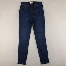 Madewell Jeans Womens 27 Blue 10" High Rise Skinny Dark Wash Denim