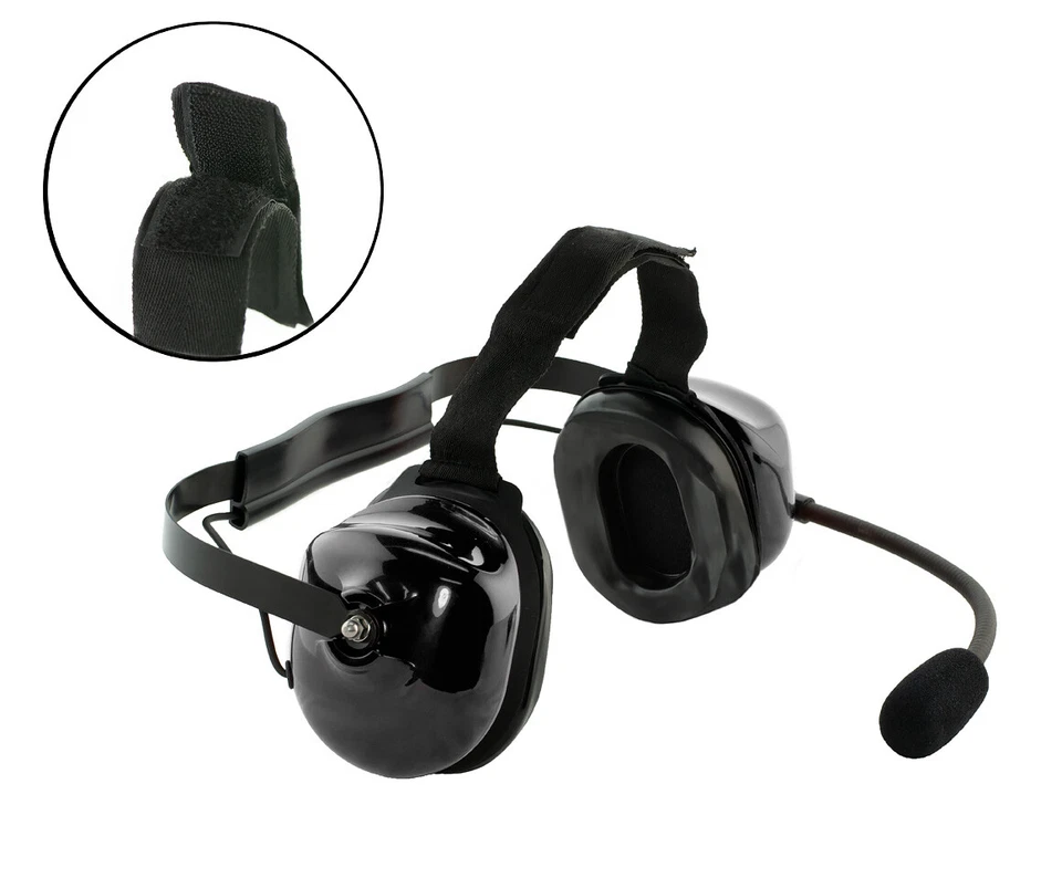 Professional Noise Cancelling Dual Muff Racing Headset for Motorola HT750 HT1250 - Image 3 of 4