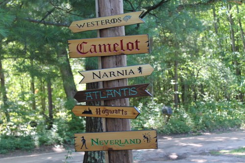 Fantasy Land Arrows, Fictional Directional Signs, Kids Library Literary Nursery - Picture 8 of 8