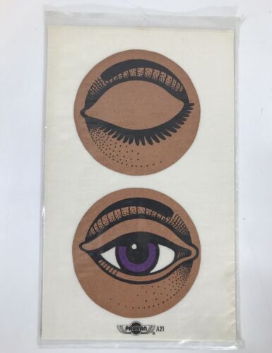 Vtg 1970s Parran Iron On EYES Decal Un-Patch IronOns Hippie Mid-Century NEW NOS - Picture 1 of 4